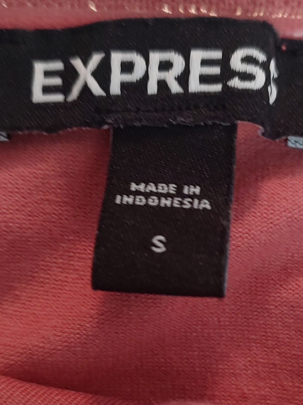 Express Dusty Rose Sleeveless Knot-Front Top - Picture 2 of 2